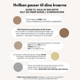 Hvilken str. skal jeg vælge til mine kværne?